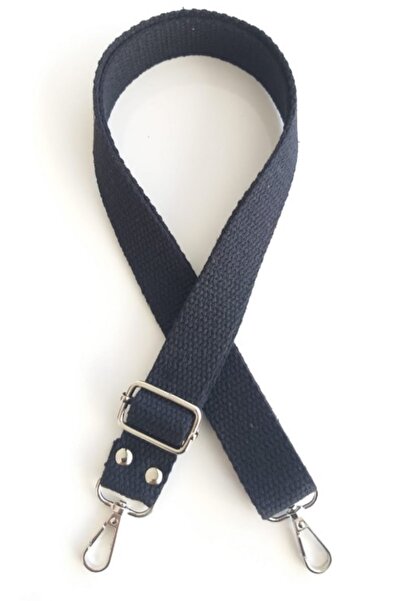 angel çanta aksesuar Black Cotton Column Adjustable Bag Handle