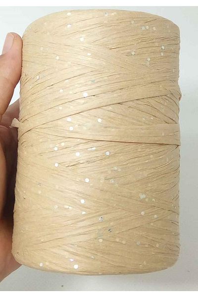 angel çanta aksesuar Glittered Straw Color Raffia Rope
