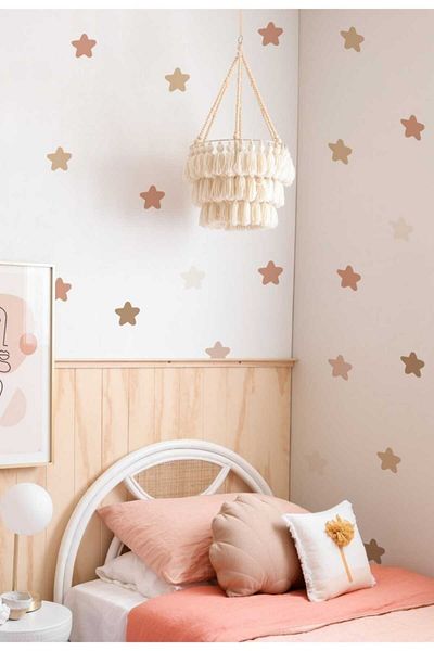 Piksel Grafik Autocolant de perete pentru camera copiilor Boho Stars