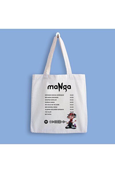 designedfy Geantă din pânză imprimată cu chitanță pentru album manga