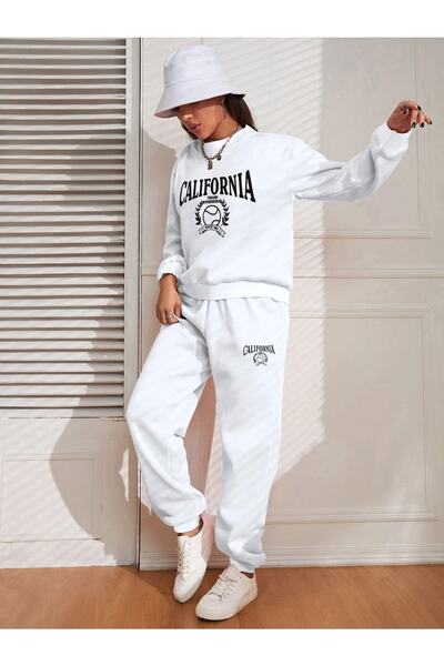 Machetta Λευκό California Tennis 'μαύρο' Σετ φόρμας με στάμπα μεγάλου μεγέθους Hca-tennstkm