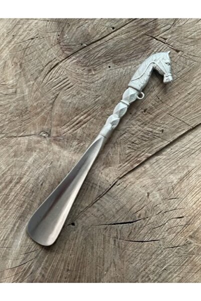 Tuna Gümüş Renk Ayakkabı Çekeceği Pirinç Ayakkabı Çekecek Kerata 28cm