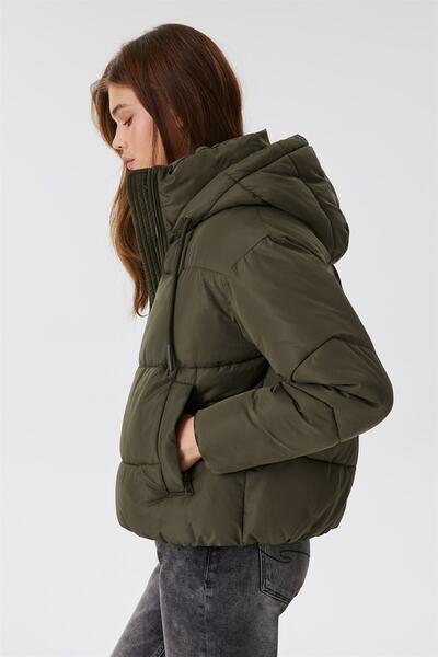 Lee Cooper معطف كلارا كاكي للنساء