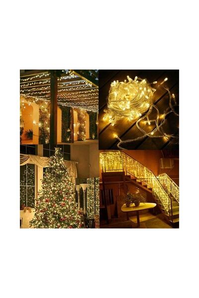 TOPROCKSTORE 10 أمتار 100 مصباح LED 8 وظائف زينة عيد الميلاد LED