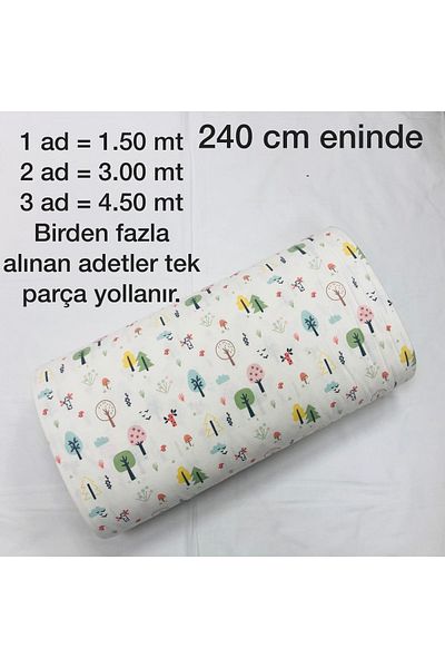 Tekin's Home 240 Cm Cotton Flannel Fabric 1.50 Meters
