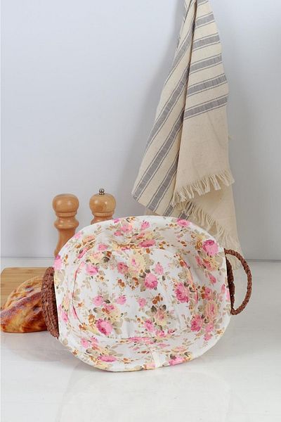 HOMENIVA Floral Oval Bread Basket – Fruit Basket