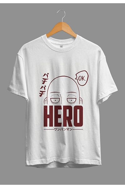 Corvo تي شيرت بتصميم خاص مطبوع عليه شخصية الرسوم المتحركة One Punch Man Saitama (ok) مقاس كبير