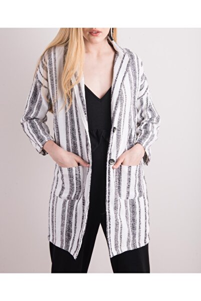 CAN ÇAPAR Palton lung cu dungi