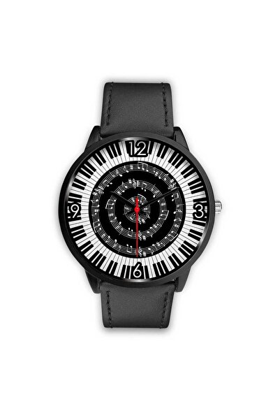 Herşey Nota Piyano Nota Müzik Melodi Siyah Kol Saati Kadın Erkek