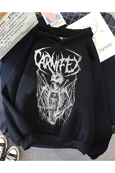 Touz My Vision Black Gothic Rock Band Carnifex Hoodie με κουκούλα