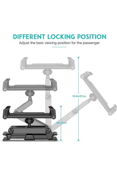 Asfal Araç Içi Koltuk Arkası Telefon Ve Tablet Tutucu Ayarlanabilir Uzayabilen Portatif