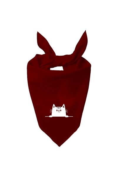 Tasarım Trend Квадратний шарф з дизайном «Невинна кішка» одного кольору