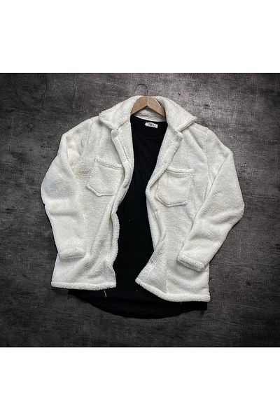 İnsane Minds Cream Plush Shirt-black Tracksuit Bottom