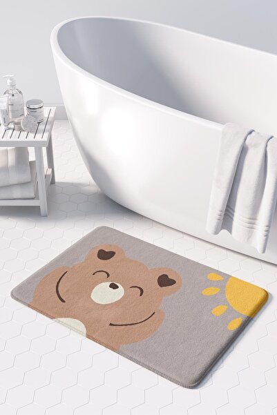 Cute Design Microfiber Bath Mat, Non-Slip Base, Machine Washable (50x80)