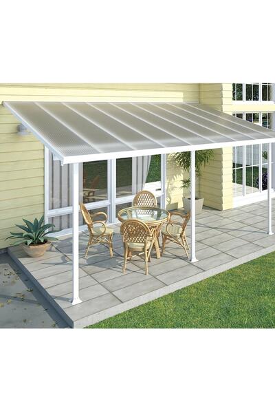 Hakel 10mm Beyaz Polikarbon Levha Sera Pergole Sundurma Çatı Kaplama 50x70cm