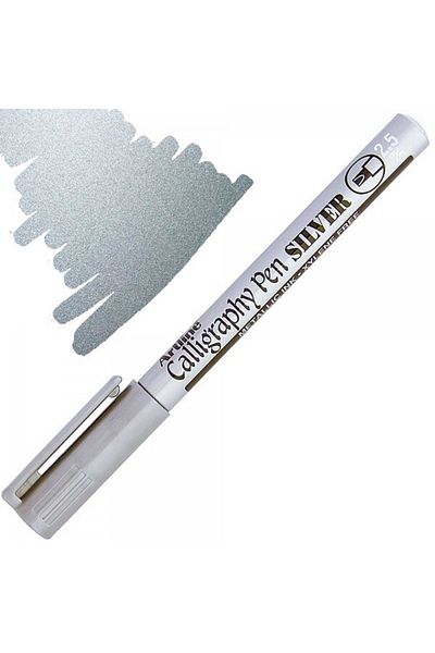 artline : 993xf Metallic Calligraphy Marker Pen: 2.5 Mm: Silver