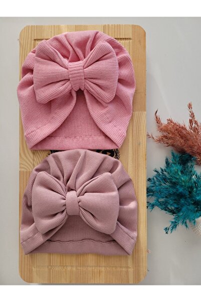 SeherBebeButik Kız Çocuk Renkli Bone 2'li Set