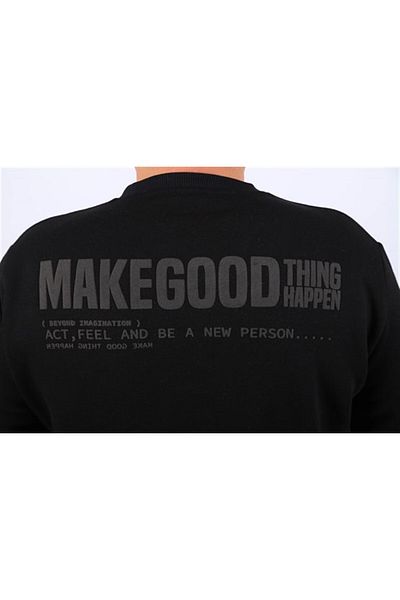 Starbattal Μεγάλο μέγεθος Unisex Sweat Make Good 22734 Μαύρο