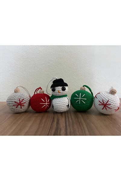 Elfora Christmas Balls Snowman Craft Set Christmas Ornament
