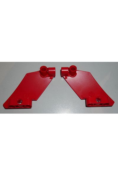 LEGO الملحقات الأصلية Moc Custom Technic 5 X 7 لوحة منحنية حمراء يمين ويسار سيتم إرسال قطعتين