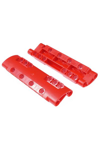 LEGO Original Accessory Custom Technic 11 X 3 Curved Pin Hole Panel Red 2 Pieces to Send