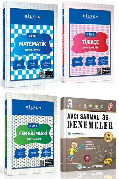 Bilfen Yayıncılık Bilfen 3.sınıf Matematik Türkçe Fen Bilimleri Mutlu Sarmal ...