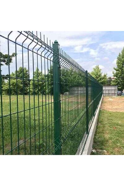 msy garden fenc 100 X 250 - 14 Adet Yeşil Panel Çit Takımı Galvanizli Direk V...