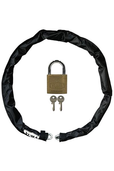 Yuma Ymk سلسلة أمان عالية وقفل قفل دراجة نارية مع حقيبة سوداء 170 سم - 10 مم