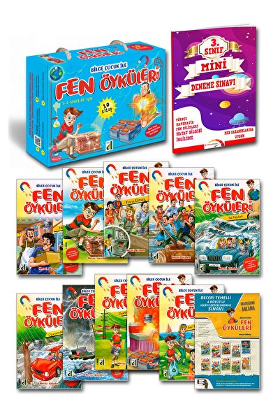 Damla Yayınları 3. Sınıf Tavsiyeli Hikaye Kitabı Seti Fen Öyküleri Mini Denemeli