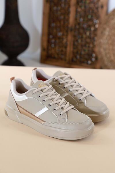 Jump 27792 Pantofi ortopedici cu talpă plată de culoare bej pentru femei Pantofi sport de zi cu zi