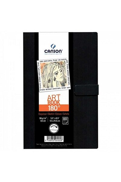 Canson 180 Art Book 96gr Multi-Purpose Drawing Notebook 80 Pages 14x21.6cm (hard Cover)