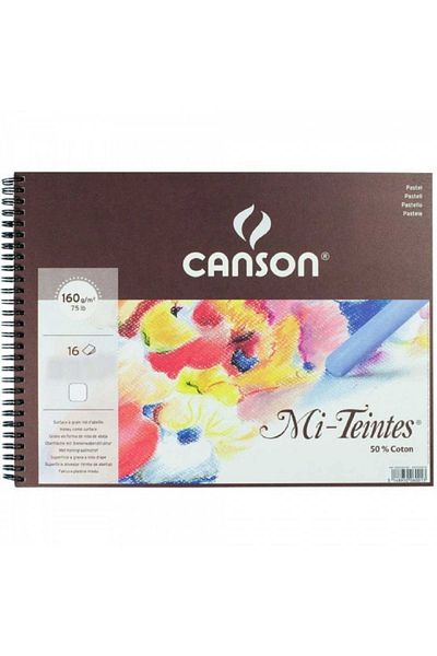 Canson Mi-tientes White 160gr Spiral Pastel Block 16 Sheets 24x32cm