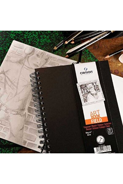 Canson Field Art Book 96gr Скетчбук 90 сторінок 23x30,5 см Тверда обкладинка