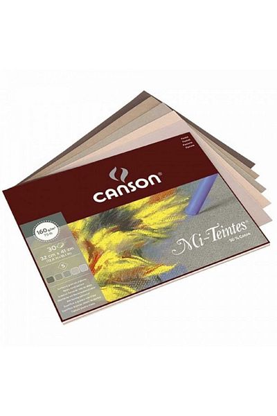 Canson Mi-tientes 5 Grey Color 160g Pastel Block 30 Sheets 32x41cm