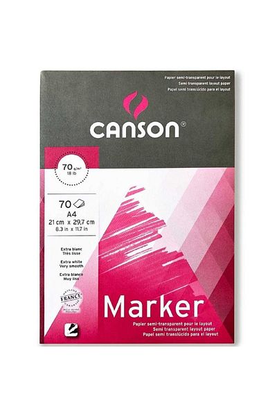 Canson Marker Pad 70gr Layout Marker Block 70 Pages A4 (21x29.7cm)