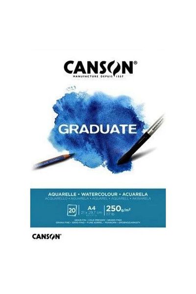 Canson Graduate Watercolor Notebook A4 250gr 20 Sheets