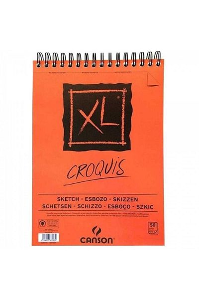 Canson Xl Croquis Sketch Pad 90gr 50 Sheets Spiraled Drawing Notebook A3 (29.7x21cm) (top)