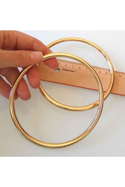 angel çanta aksesuar مقبض حقيبة معدني ذهبي فاتح مقاس 11 سم