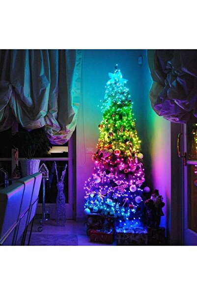 DDTREND Rgb (KARIŞIK RENKLİ) Yılbaşı Ağacı Doğum Günü Parti Led Işık 8 Animas...