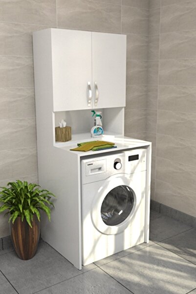 indirim rüzgarı Çamaşır Makinesi Dolabı Banyo Dolabı Raflı Kapaklı Dolap