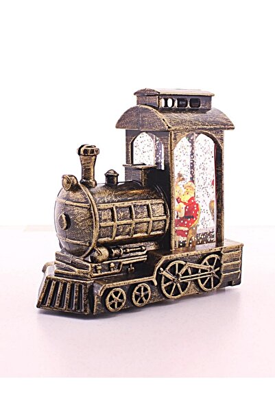 Genel Markalar Sevgiliye Eşe Dekoratif Ledli Işıklı Noel Baba Treni Simli Sul...