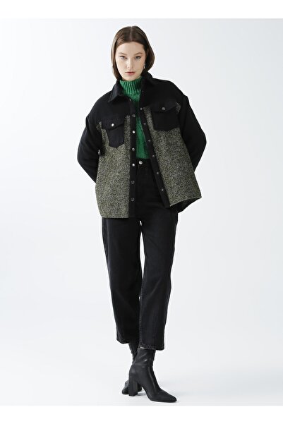 LİMON COMPANY Limon Yüksek Bel Düz Paça Geniş Fit Siyah Kadın Denim Pantolon Edmansa