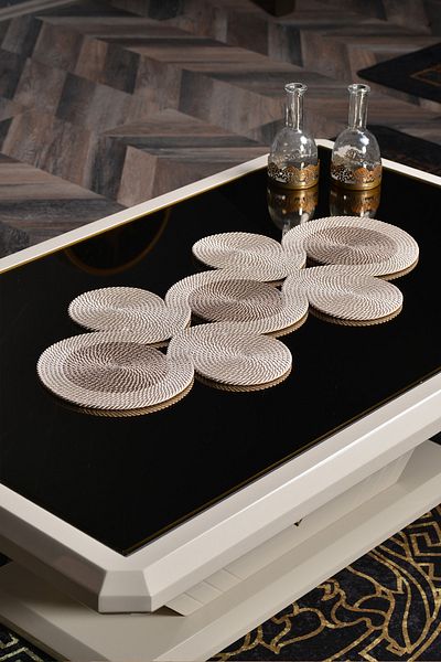 Natural Dowry Endless Lite Light Mink Washable Polyp Wicker Rope Living Room Dining Table Coffee Table Kitchen Cloth Runner