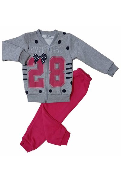 krm kerem bebe Winter Zippered Tracksuit with Fleece Inside