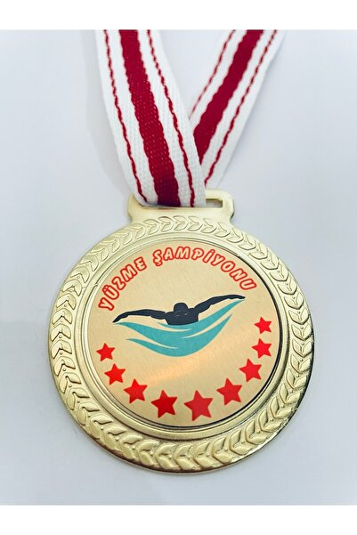 Lider Baskı 1 Adet Yüzme Şampiyonu Madalyası - Dijital Baskılı 1. Kalite Madalya