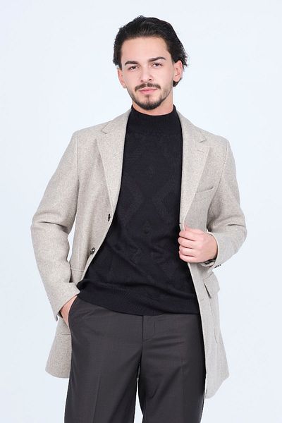 Allegro Men's Pocket Detailed Coat 0365701 White beige