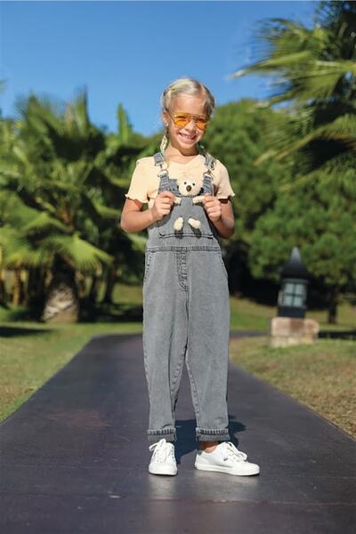 Escabel Kız Çocuk Ayıcıklı Pantolon Salopet