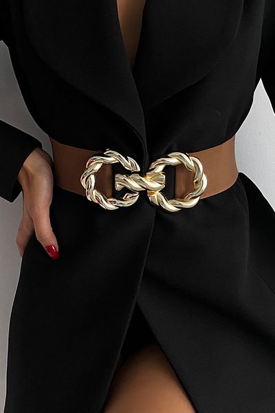 Cool & Sexy Curea elastică cu cataramă răsucită pentru femei BE656