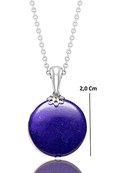 Tesbih Atölyesi Certified Genuine Dumortireite Stone Necklace - 1st quality 20mm