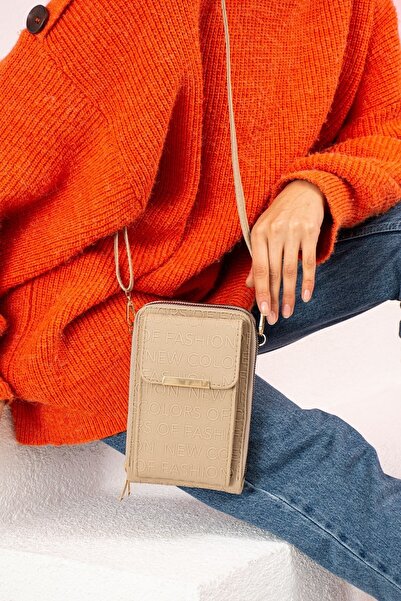 Paul Brand Τσάντα πορτοφόλι με ανάγλυφο βιζόν με 3 θήκες και θήκη τηλεφώνου 13x20cm Pbu016